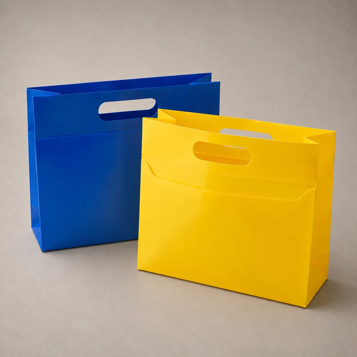 Vibrant Solid Color Collapsible Tote Gift Bag with Front Slip Pocket & Integrated Handle — image 1 of 4