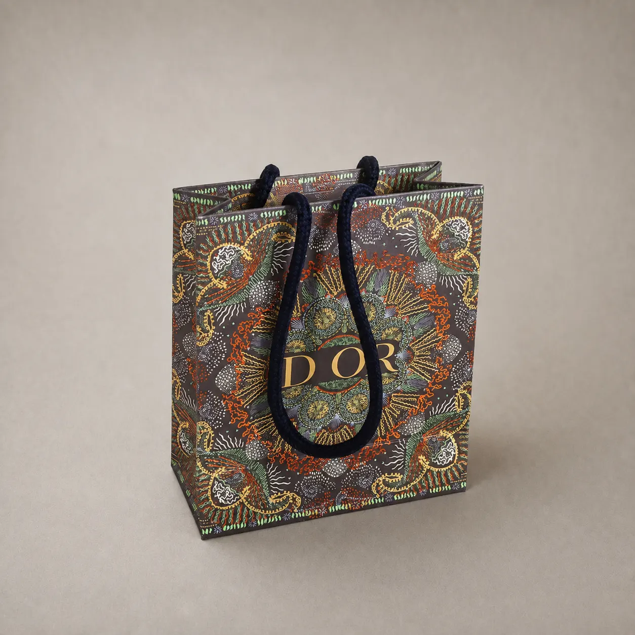 Luxury Bohemian Mandala & Sunburst Patterned Paper Tote Bag — image 1 of 4