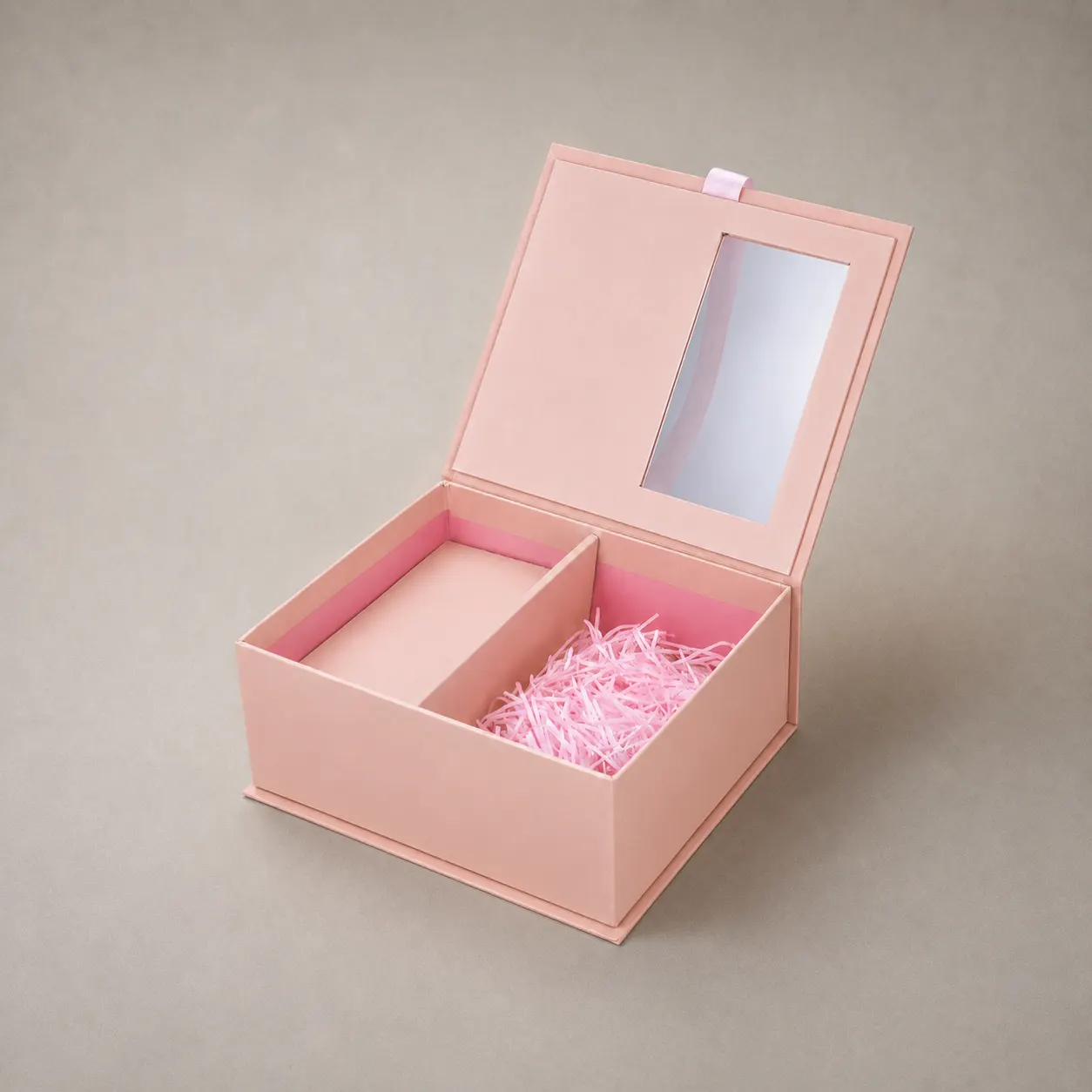 Luxury Dusty Pink Magnetic Hinged Perfume Box with Window — image 1 of 1