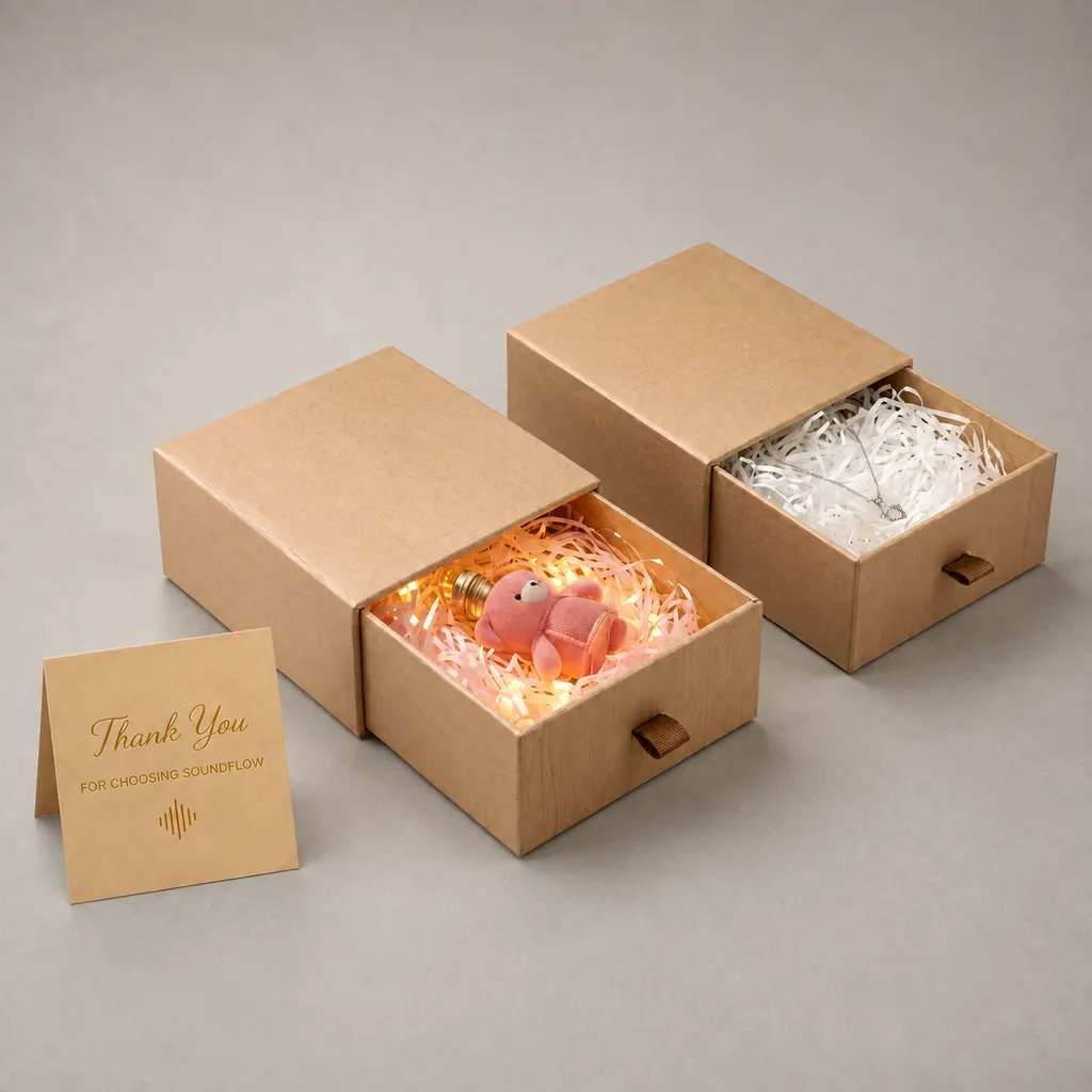 Eco-Friendly Natural Kraft Sliding Drawer Rigid Perfume Box — image 1 of 4