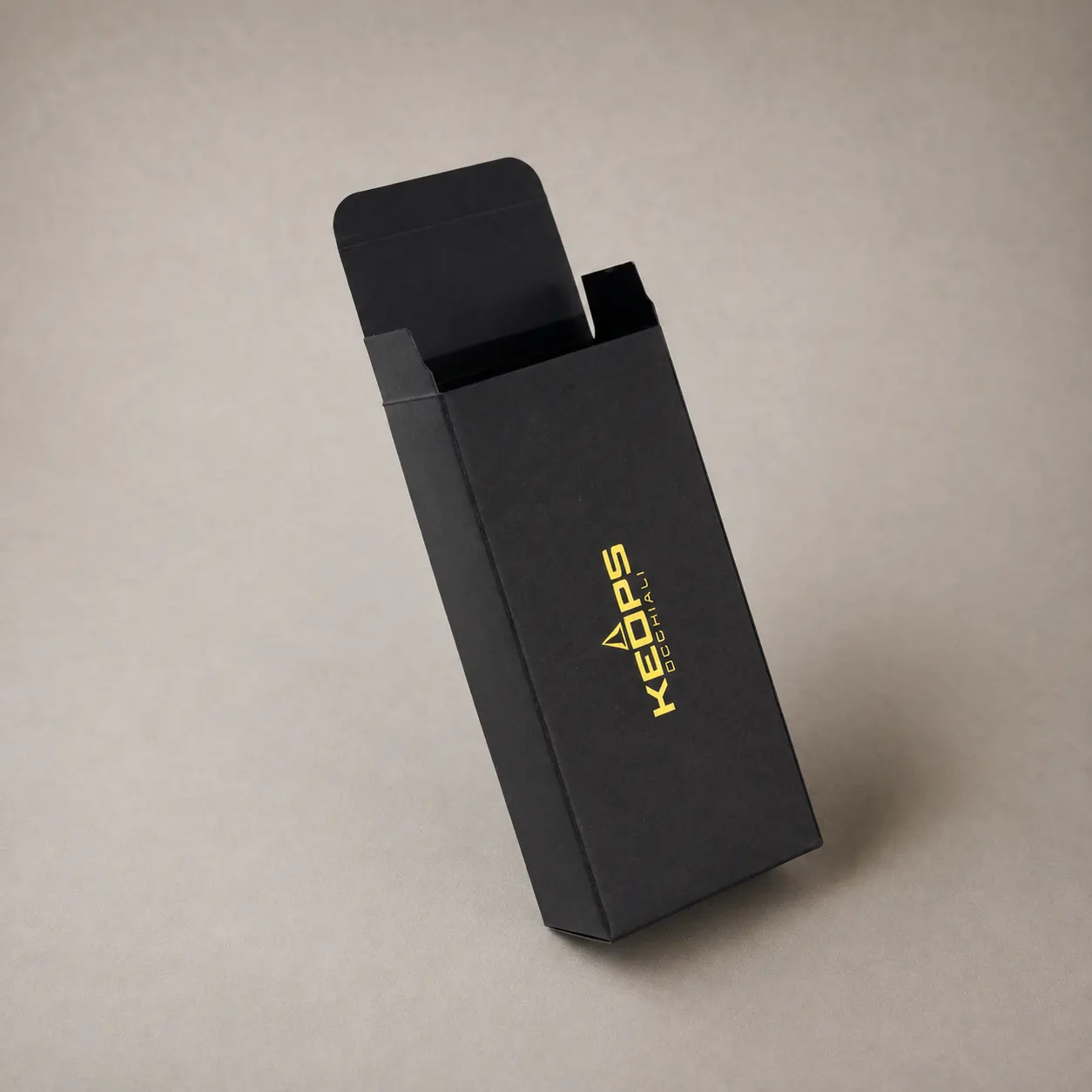 Luxury Pitch Black Gold Foil Straight-Tuck Folding Box — image 1 of 4