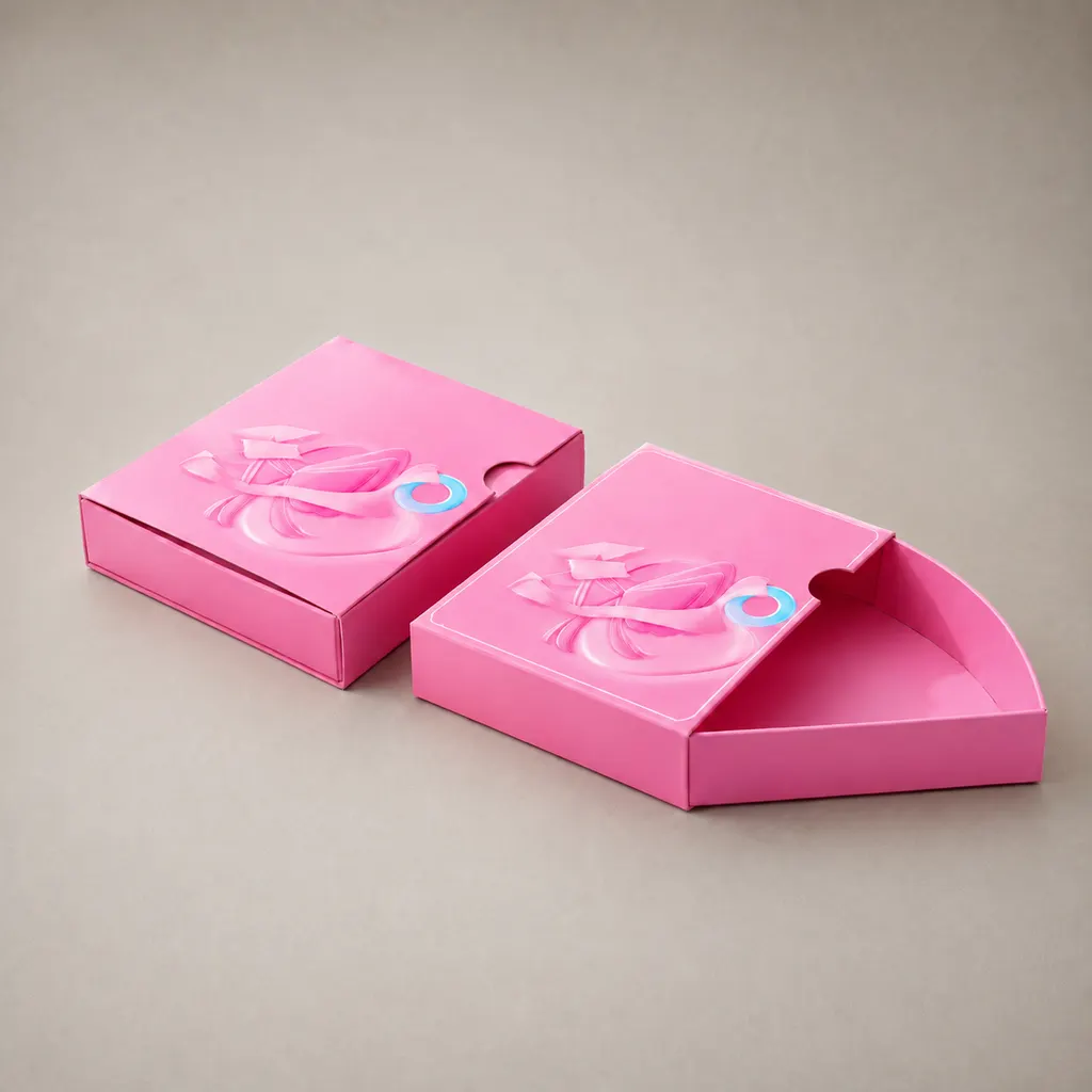 Luxury Bubblegum Pink Fan-Swivel Ballet Embossed Box — image 1 of 4