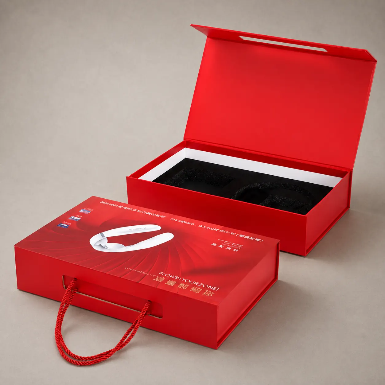 Luxury Crimson Red Briefcase Book-Style Electronics Box — image 1 of 4