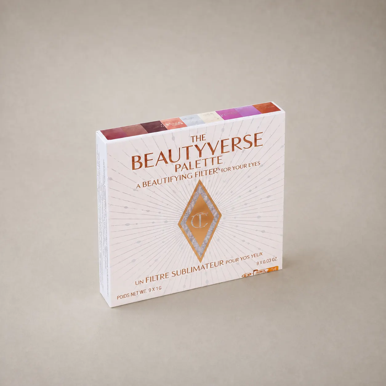 Luxury Pearlescent Sunburst Eyeshadow Palette Folding Box — image 1 of 4