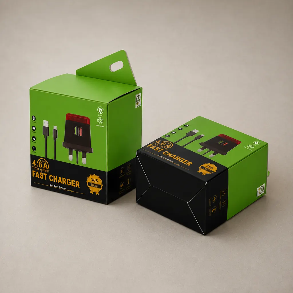 Luxury Lime Green & Black Fast Charger Hanging Box — image 1 of 4