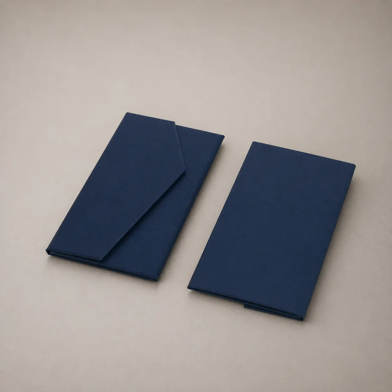 Luxury Midnight Navy Diagonal Flap Magnetic Envelope — image 1 of 4