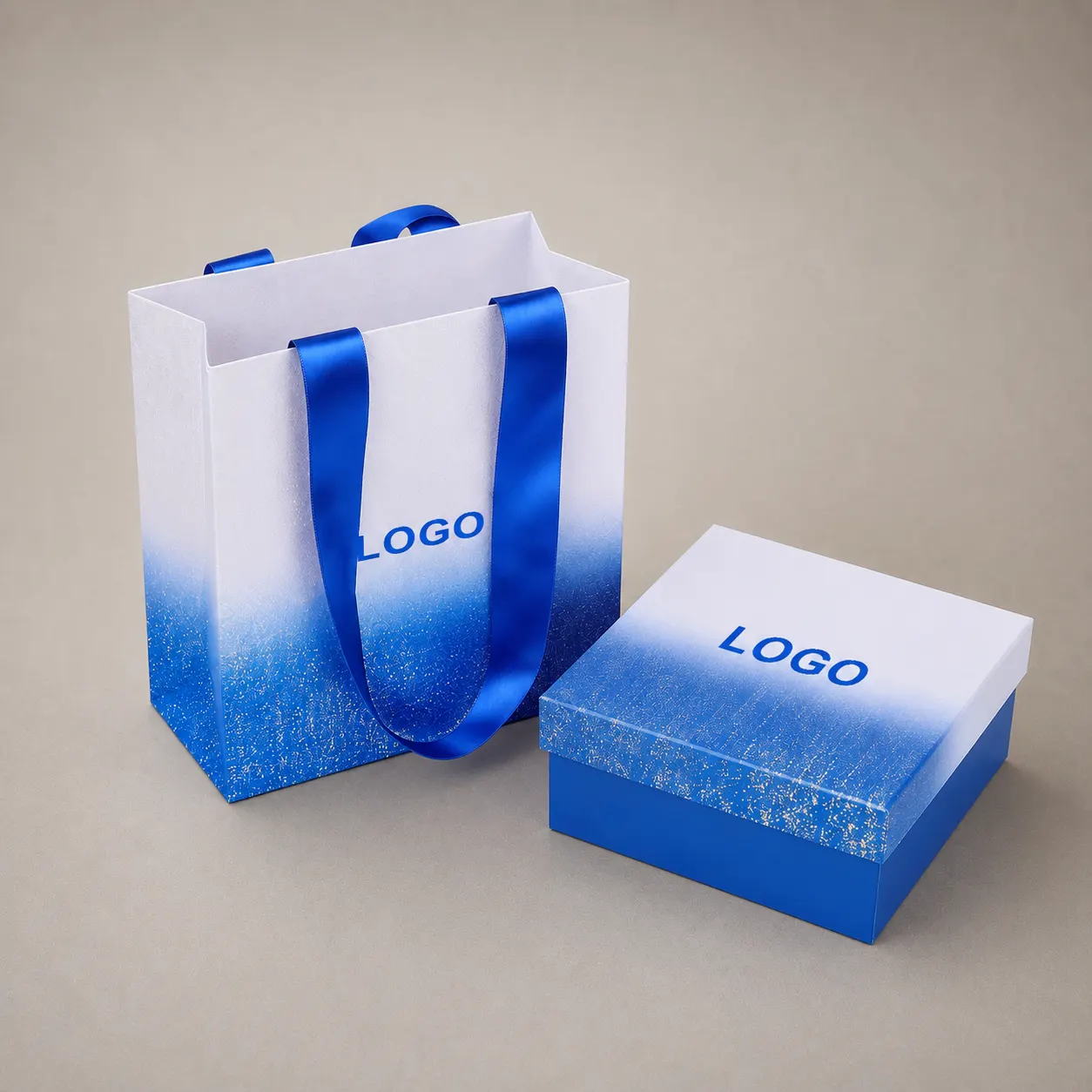 Luxury Sapphire Blue Ombré Cover & Tray Gift Box Set — image 1 of 4