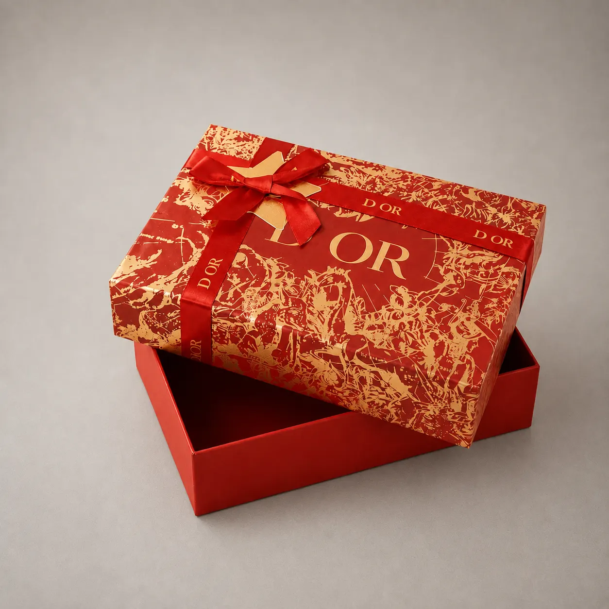 Luxury Crimson & Gold Constellation Cover & Tray Box — image 1 of 4