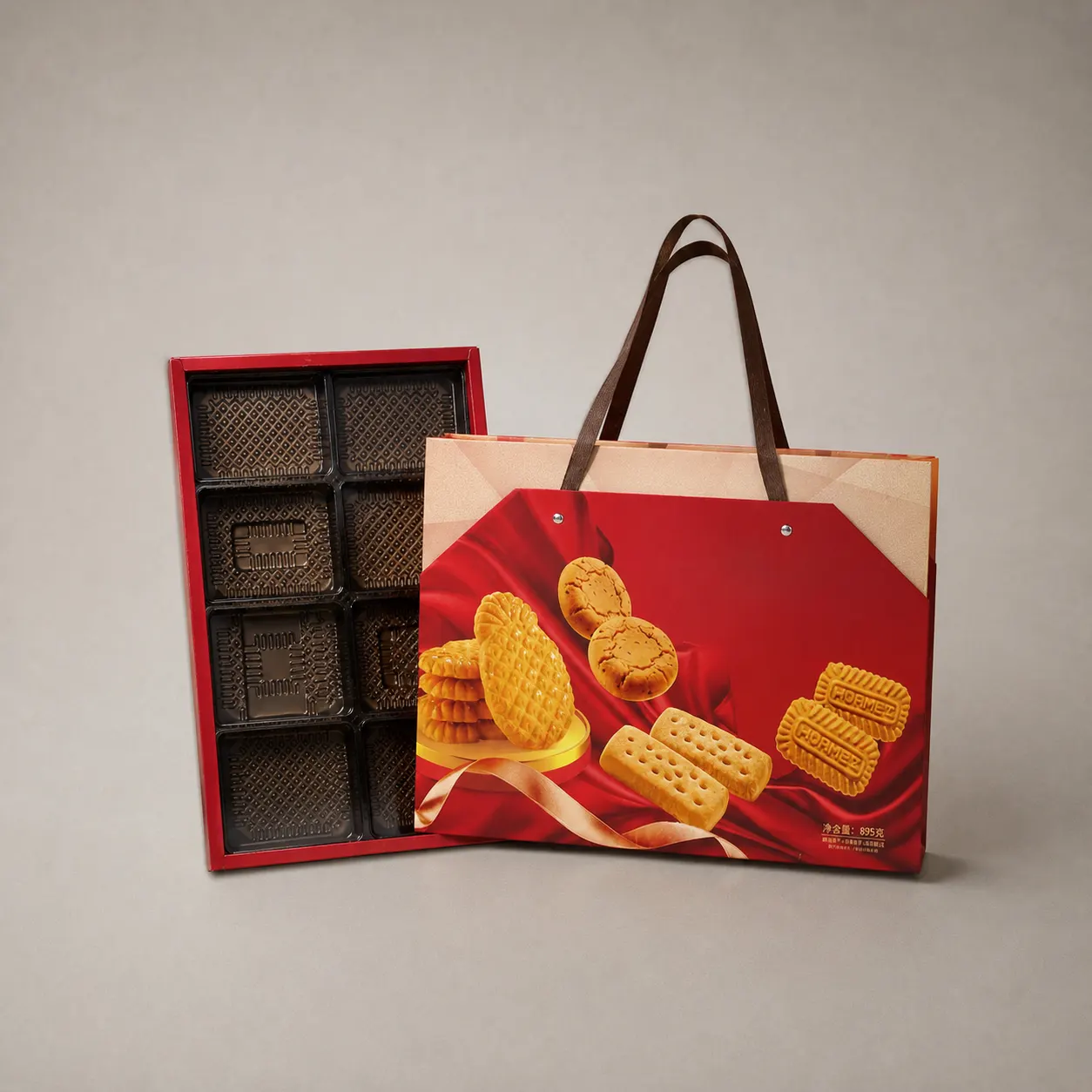 Luxury Crimson Gourmet Cookie Cover & Tray Box Set — image 1 of 4