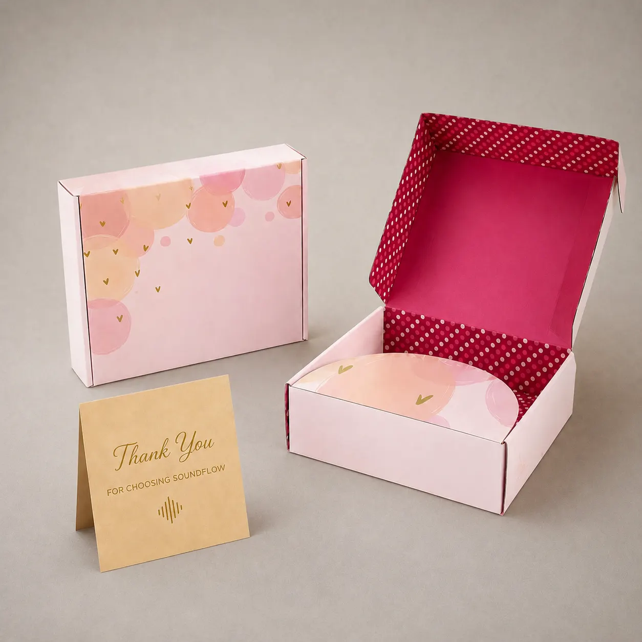 Luxury Blossom Pink Roll-End Tuck-Front Mailer Box — image 1 of 4