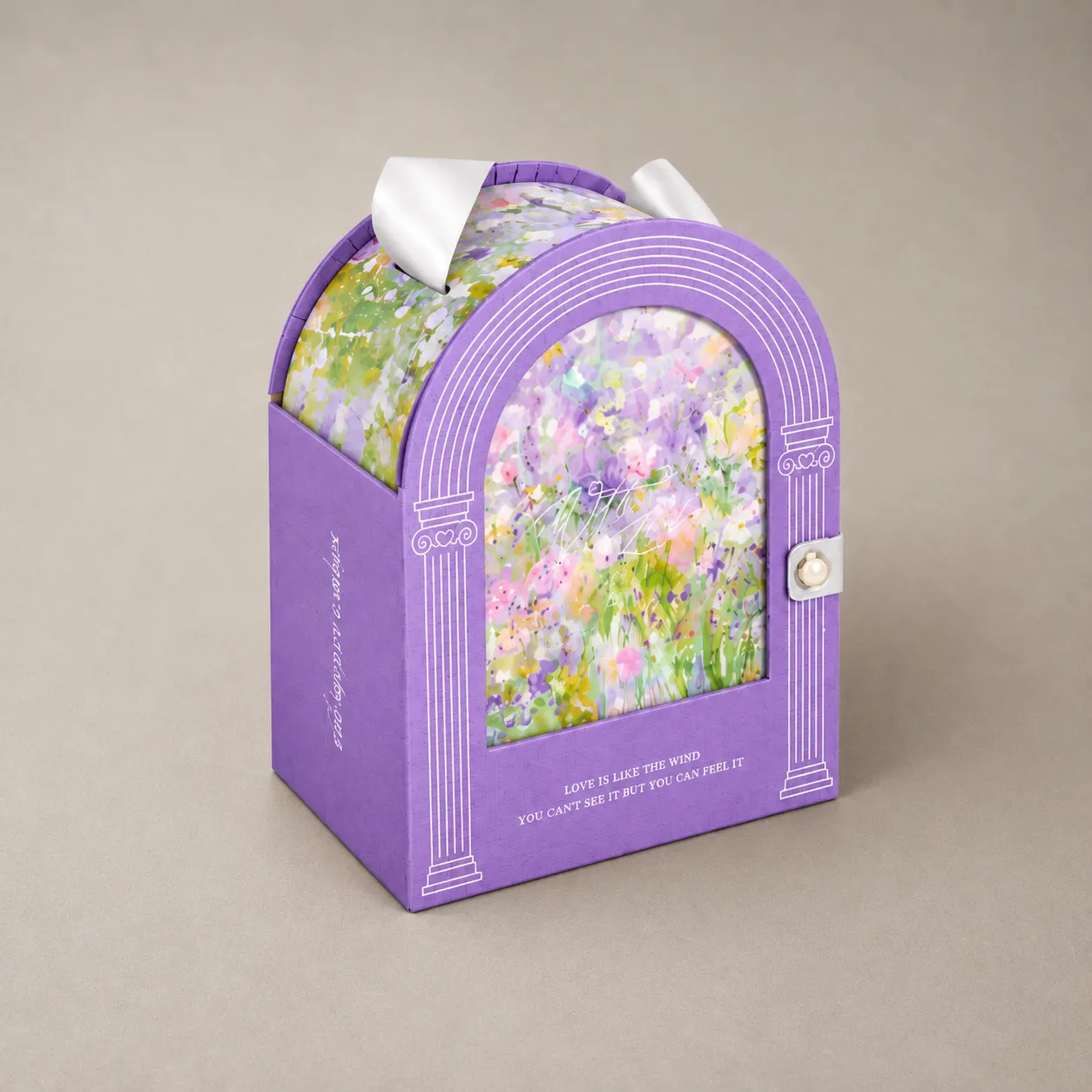 Luxury Lavender Arched Window Garden Showcase Box with Pearl Clasp — image 1 of 4