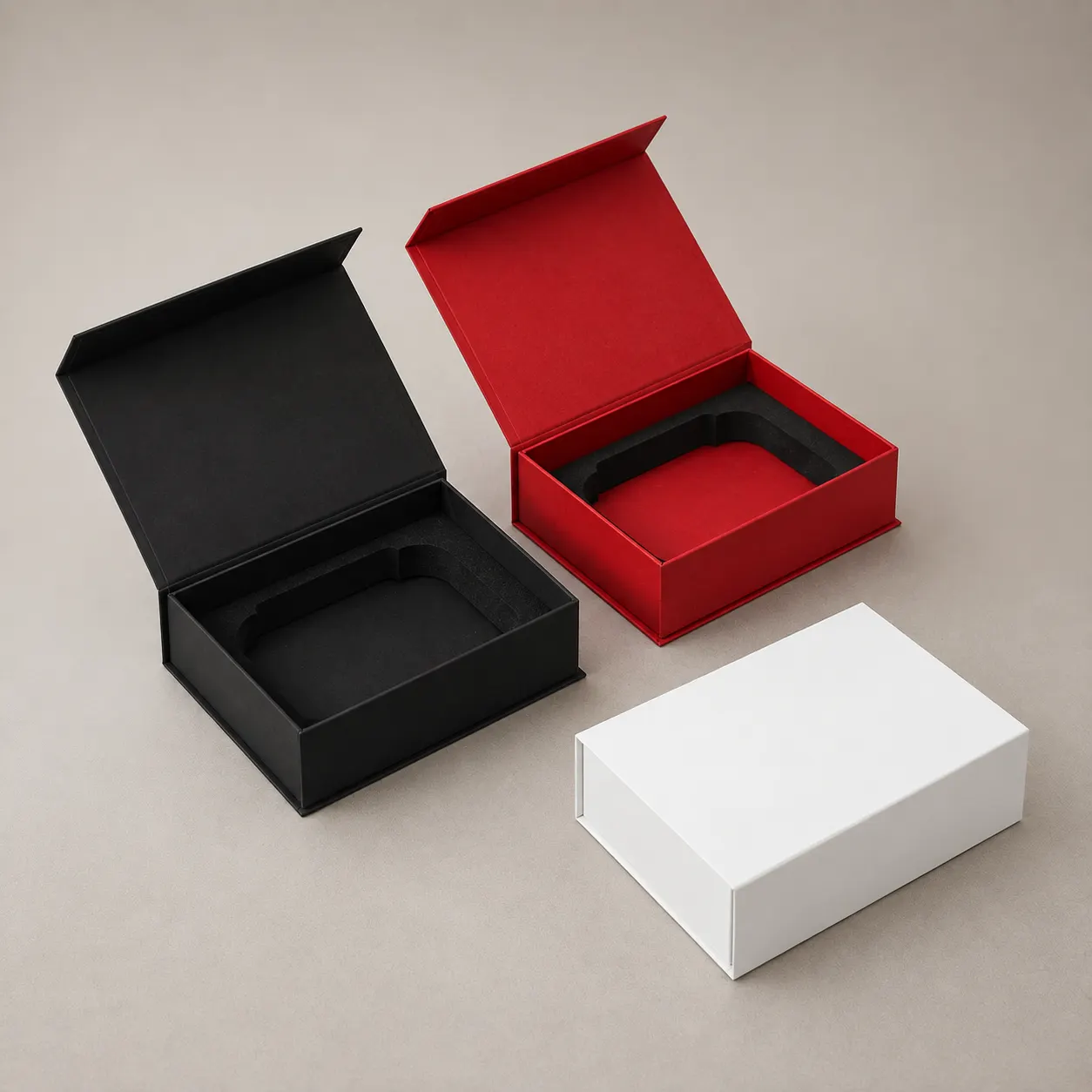 Classic Matte Magnetic Book-Style Rigid Gift Box with Flocked Insert — image 1 of 4