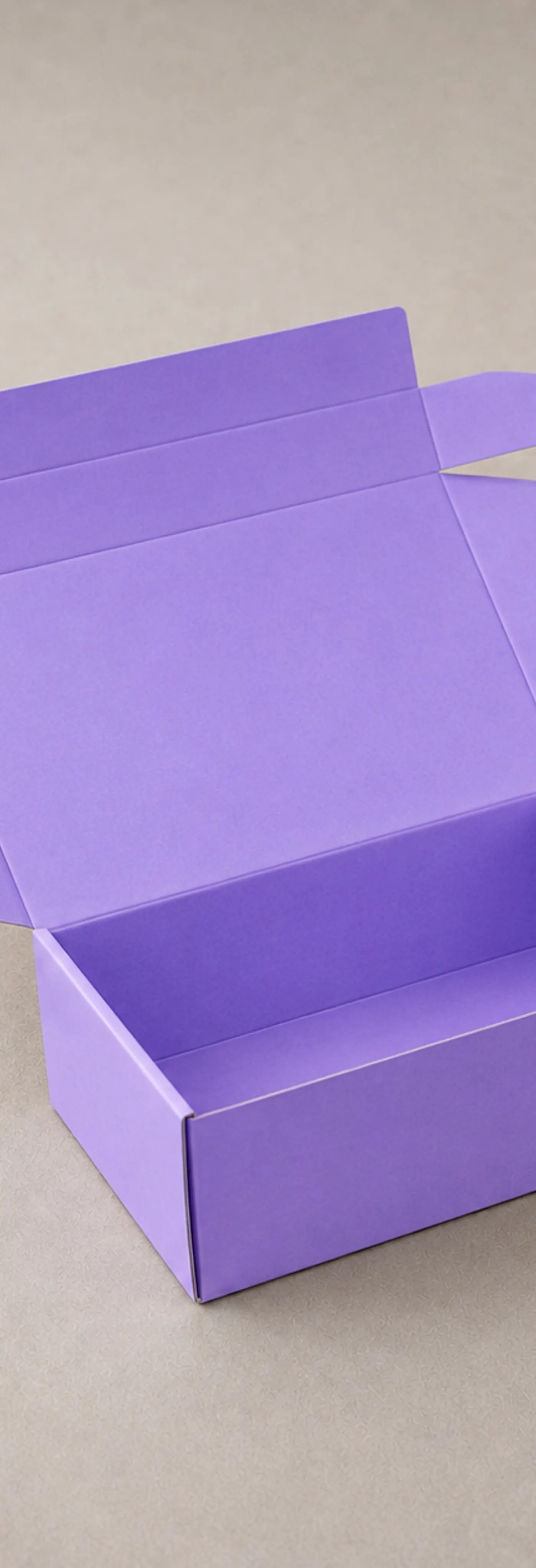 Vibrant Lavender Corrugated Roll-End Tuck-Front Mailer Box — image 1 of 4