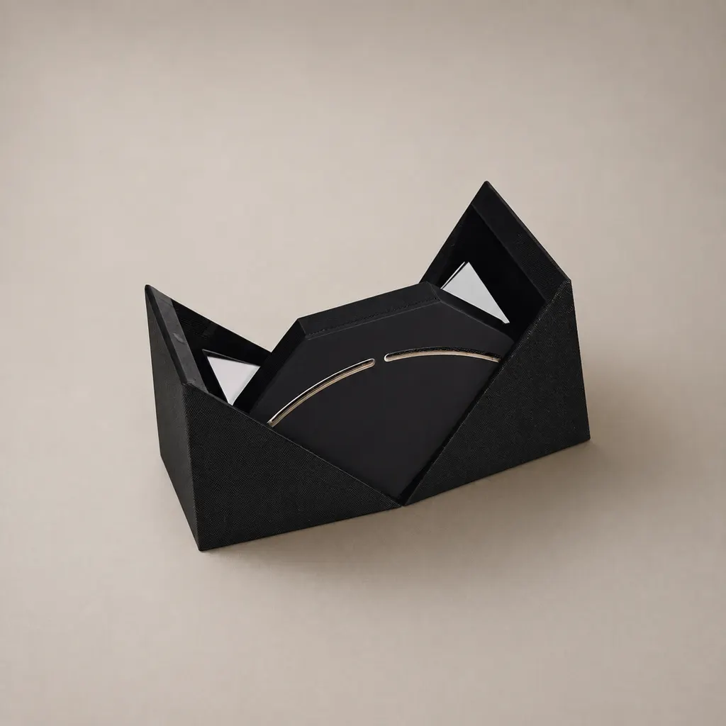Kinetic-Wing Geometric Pedestal Presentation Box — image 1 of 4