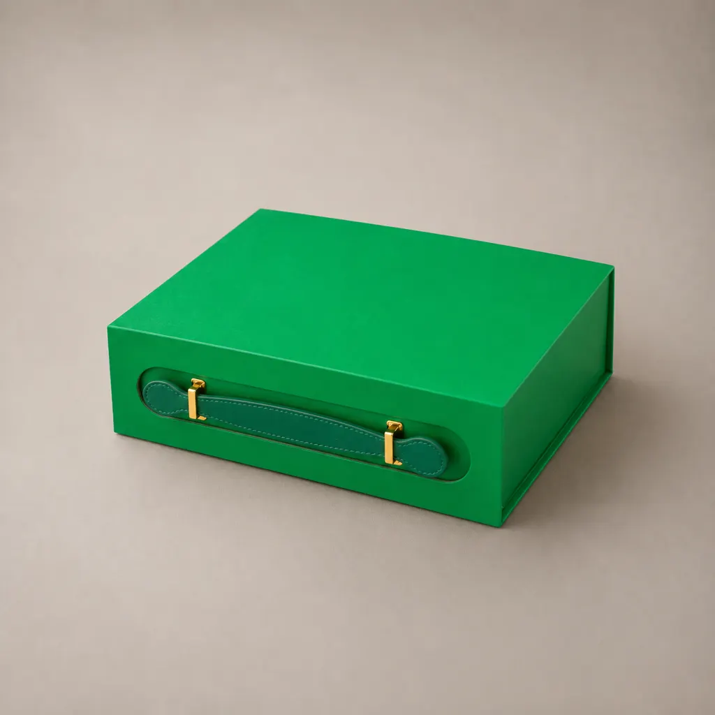 Rigid Folding Gift Box With Handle
