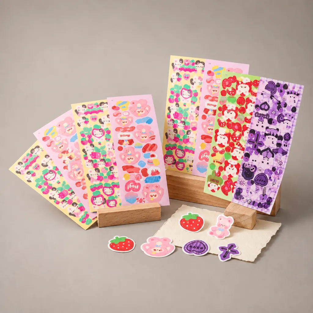 Kawaii Cartoon Pattern Die Cut Decorative Sticker Sheets For Journal DIY — image 1 of 4