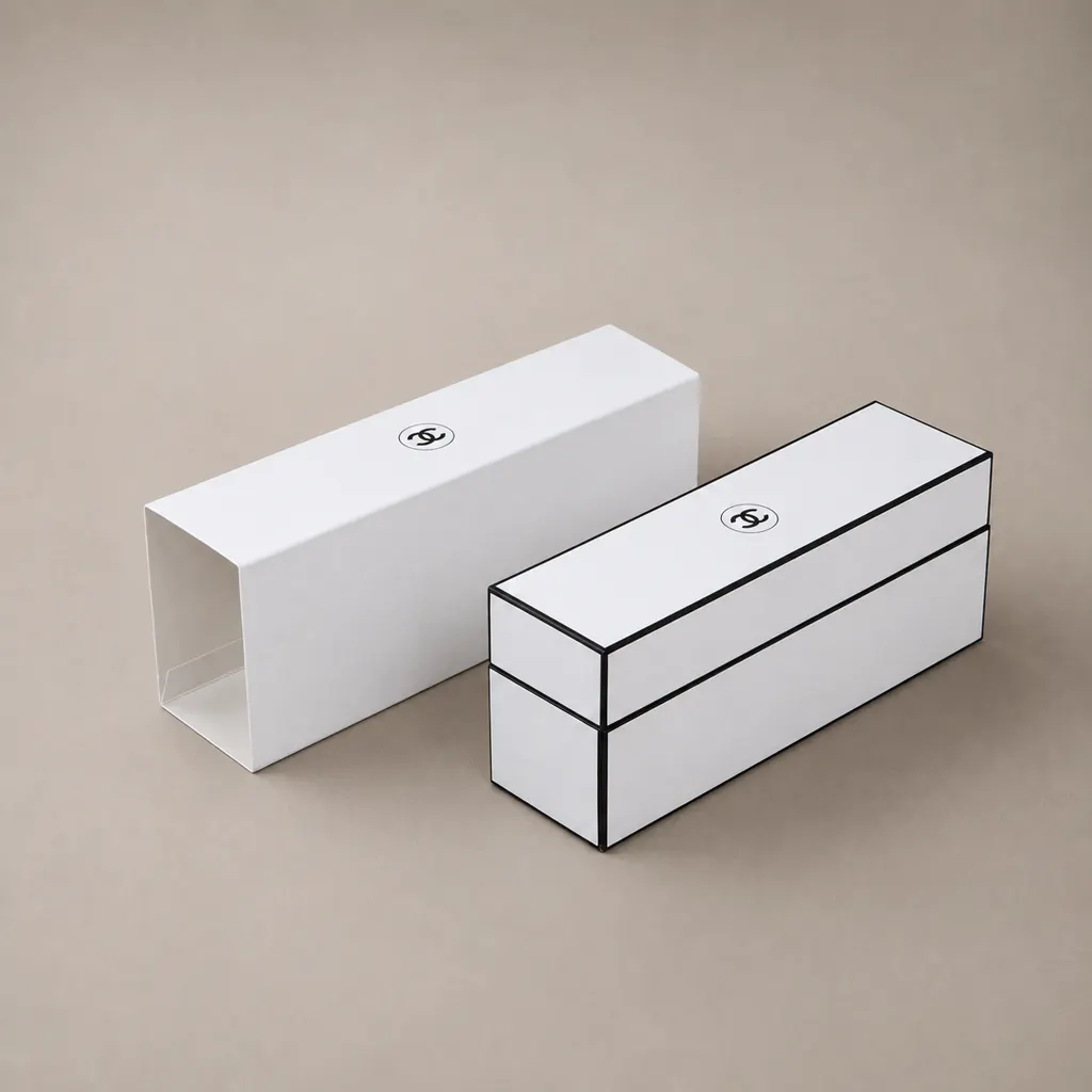 Long Rectangular Slide Sleeve Custom Paper Gift Box For Cosmetic Packaging — image 1 of 5