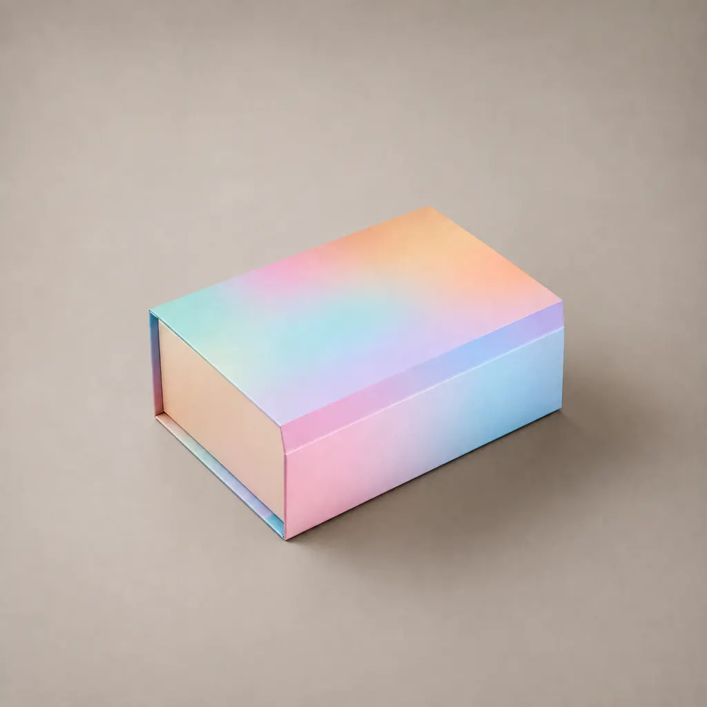Custom Gradient Color Magnetic Flip Book Shaped Rigid Gift Box — image 1 of 4