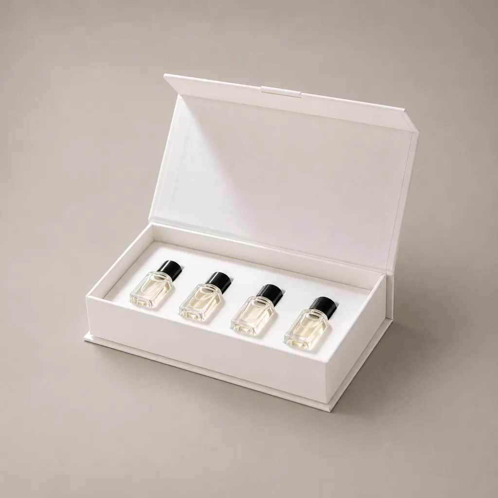 Custom White Magnetic Flip Book Shaped Rigid Gift Box With Foam Insert — image 1 of 4
