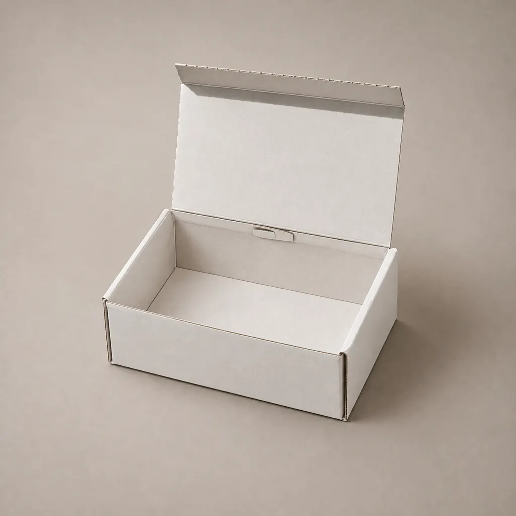 Custom White Hardcover Book Shaped Rigid Gift Box, Flip Open Magnetic Packaging Box — image 1 of 4