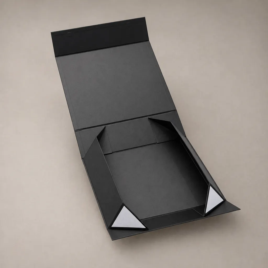 Black Collapsible Magnetic Folding Rigid Gift Box — image 1 of 4